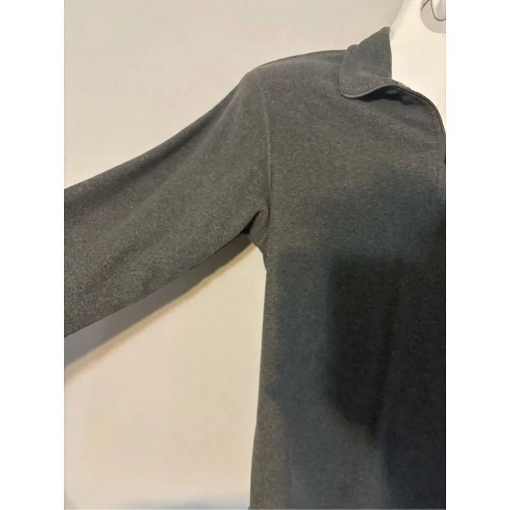 The North Face Men's Size Medium ¼ Zip Fleece lined Pullover Shirt Gray